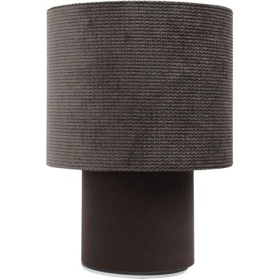 Lumes Brązowa welurowa lampka stołowa - x A339 N6-P30 Lumes Brązowa welurowa lampka stołowa - x A339 N6-P30