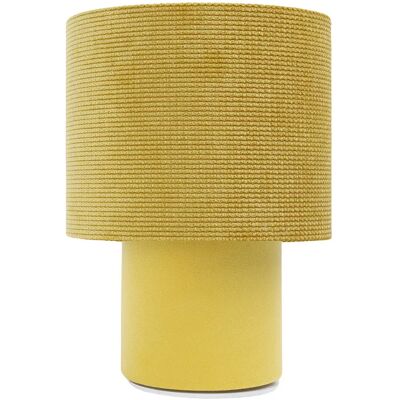 Lumes Musztardowa lampka nocna welurowa 2X A339 R8-A25 Lumes Musztardowa lampka nocna welurowa 2X A339 R8-A25