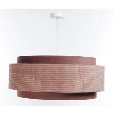 Lumes Różowa lampa wisząca z podwójnym abażurem - 5X A353 M5-T62 Lumes Różowa lampa wisząca z podwójnym abażurem - 5X A353 M5-T62
