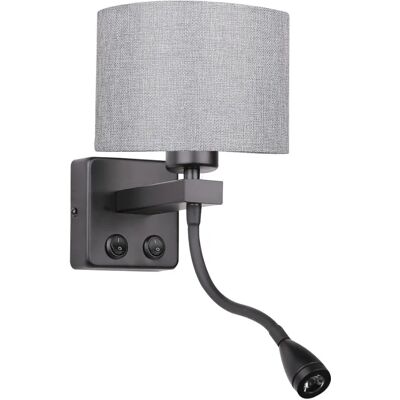 Lumes Czarna lampka nocna - K239 S0-D65 Lumes Czarna lampka nocna - K239 S0-D65