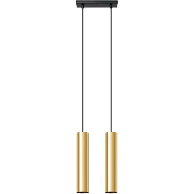 Lumes Złota podwójna lampa wisząca sople - A415 C4-E01 Lumes Złota podwójna lampa wisząca sople - A415 C4-E01