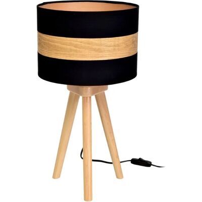 Lumes Czarno drewniana lampka nocna 2S K366 Z6-C89 Lumes Czarno drewniana lampka nocna 2S K366 Z6-C89