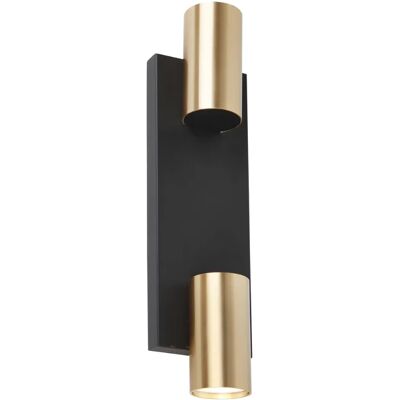 Lumes Czarno-złoty kinkiet dwa źródła światła - K409 C2-P80 Lumes Czarno-złoty kinkiet dwa źródła światła - K409 C2-P80