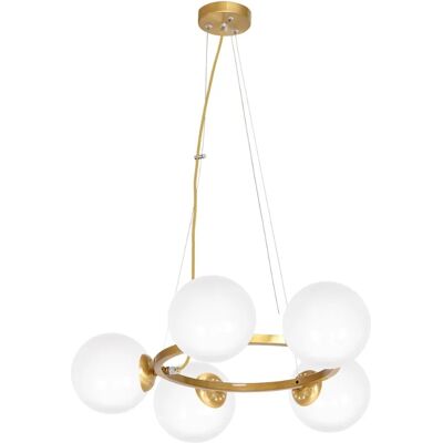 Lumes Duży złoty żyrandol glamour - 7X K446 L3-B67 Lumes Duży złoty żyrandol glamour - 7X K446 L3-B67