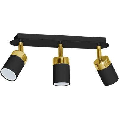 Lumes Czarno-złoty potrójny plafon - K472 G8-P94 Lumes Czarno-złoty potrójny plafon - K472 G8-P94