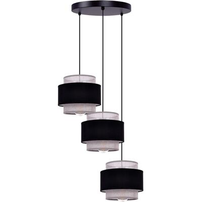Lumes Potrójna lampa wisząca z abażurami nad stół - A532 P4-T59 Lumes Potrójna lampa wisząca z abażurami nad stół - A532 P4-T59