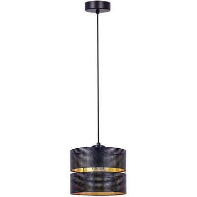 Lumes Czarna lampa wisząca z dwuczęściowym abażurem - A548 T6-G66 Lumes Czarna lampa wisząca z dwuczęściowym abażurem - A548 T6-G66