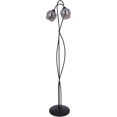 Lumes Czarno-grafitowa elegancka lampa podłogowa - A569 G6-E19 Lumes Czarno-grafitowa elegancka lampa podłogowa - A569 G6-E19