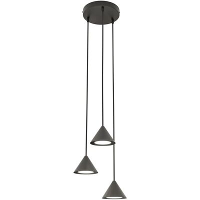 Lumes Czarna potrójna lampa wisząca - 4X D129 S1-N90 Lumes Czarna potrójna lampa wisząca - 4X D129 S1-N90