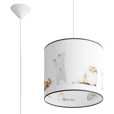 Lumes Dekoracyjna lampa sufitowa wisząca w koty dla dzieci - 3X A590 S9-C02 Lumes Dekoracyjna lampa sufitowa wisząca w koty dla dzieci - 3X A590 S9-C02