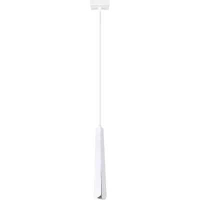 Lumes Biała lampa wisząca z długim unikatowym kloszem - A609 M4-G98 Lumes Biała lampa wisząca z długim unikatowym kloszem - A609 M4-G98