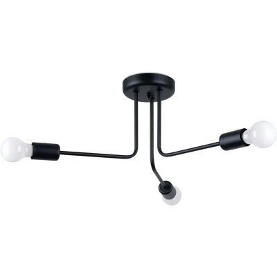 Lumes Czarna loftowa lampa sufitowa z 3 ramionami - A630 C0-N64 Lumes Czarna loftowa lampa sufitowa z 3 ramionami - A630 C0-N64