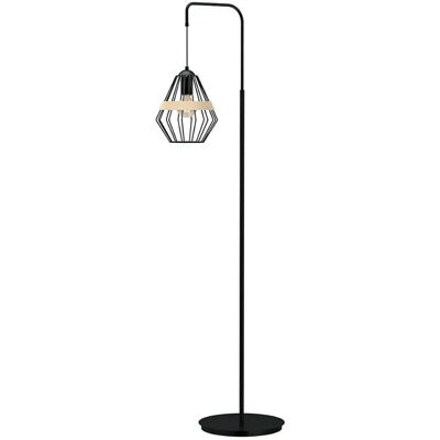 Lumes Czarna lampa podłogowa loft - K551 A8-R18 Lumes Czarna lampa podłogowa loft - K551 A8-R18