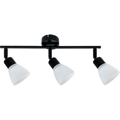 Lumes Trzypunktowa lampa sufitowa z regulowanymi kloszami czarny + biały - Z069 H7-Z29 Lumes Trzypunktowa lampa sufitowa z regulowanymi kloszami czarny + biały - Z069 H7-Z29