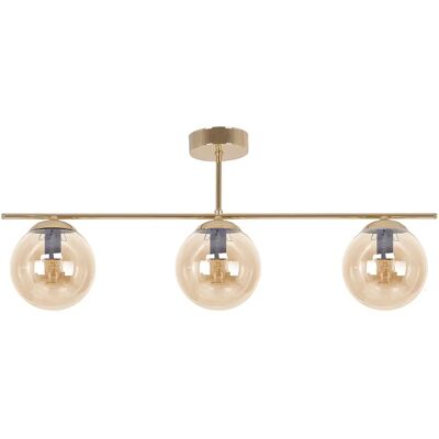 Lumes Złoto-bursztynowa trzypunktowa lampa sufitowa - 18X A672 T9-N28 Lumes Złoto-bursztynowa trzypunktowa lampa sufitowa - 18X A672 T9-N28