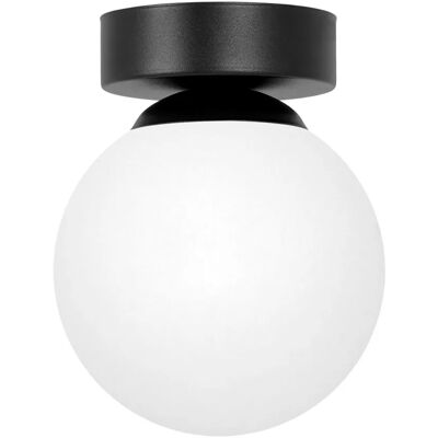 Lumes Biała lampa sufitowa szklana kula 8C A687 C7-C14 Lumes Biała lampa sufitowa szklana kula 8C A687 C7-C14