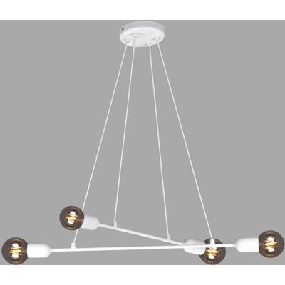 Lumes Biała metalowa lampa wisząca patyki loft - A727 D7-B02 Lumes Biała metalowa lampa wisząca patyki loft - A727 D7-B02