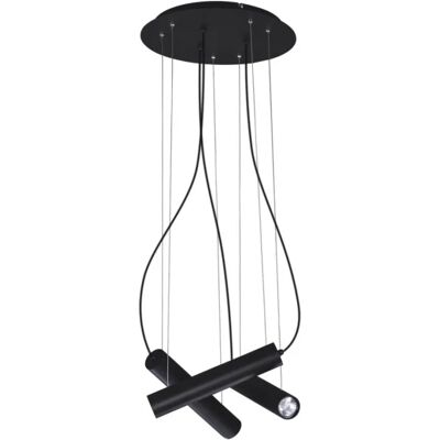 Lumes Czarna nowoczesna lampa wisząca tuby nad stół - 8X A737 P1-A42 Lumes Czarna nowoczesna lampa wisząca tuby nad stół - 8X A737 P1-A42