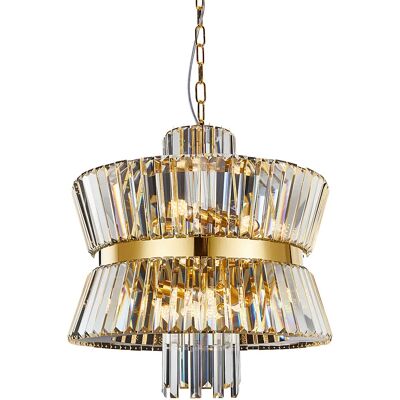 Lumes Złoty kryształowy żyrandol w stylu glamour - 5X S005 P4-S21 Lumes Złoty kryształowy żyrandol w stylu glamour - 5X S005 P4-S21