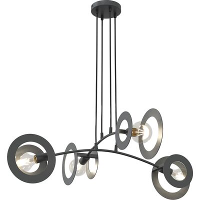 Lumes Czarna nowoczesna lampa wisząca - D156 Z3-N67 Lumes Czarna nowoczesna lampa wisząca - D156 Z3-N67