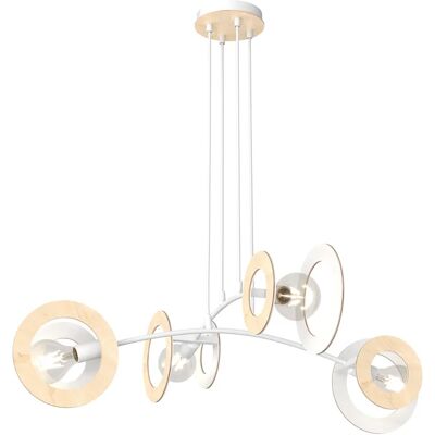 Lumes Biała lampa wisząca z czterema punktami światła - 10X D158 R0-E73 Lumes Biała lampa wisząca z czterema punktami światła - 10X D158 R0-E73