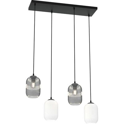 Lumes Nowoczesna lampa wisząca opal + grafit 2X D164 Z4-R81 Lumes Nowoczesna lampa wisząca opal + grafit 2X D164 Z4-R81