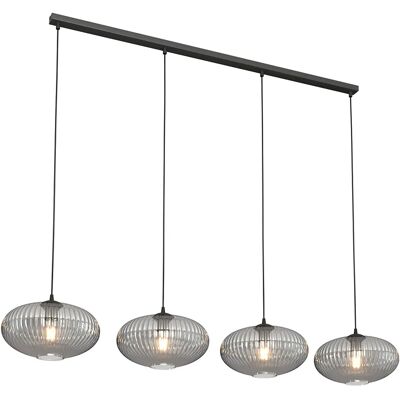 Lumes Industrialna lampa wisząca z grafitowymi kloszami - 3X D174 T4-C96 Lumes Industrialna lampa wisząca z grafitowymi kloszami - 3X D174 T4-C96