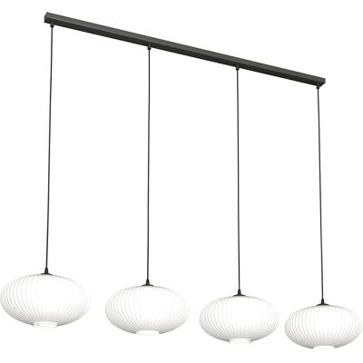 Lumes Szklana lampa wisząca z mlecznymi kloszami - 5X D174 Z7-R97 Lumes Szklana lampa wisząca z mlecznymi kloszami - 5X D174 Z7-R97