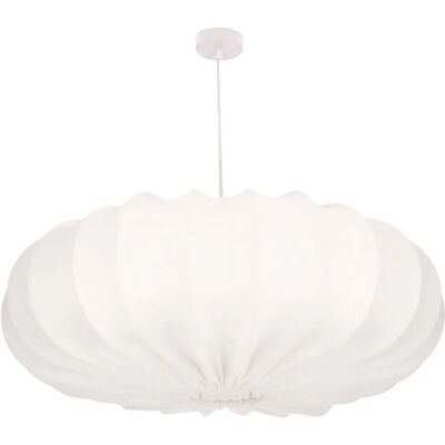 Lumes Nowoczesna lampa wisząca z abażurem w kolorze latte W5-E40 Lumes Nowoczesna lampa wisząca z abażurem w kolorze latte W5-E40
