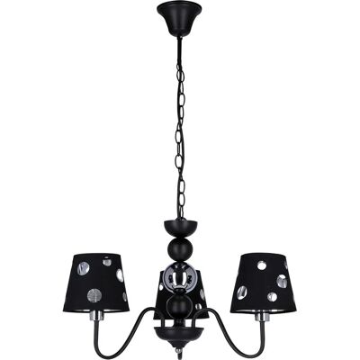 Lumes Czarna nowoczesna potrójna lampa wisząca P9-F25 Lumes Czarna nowoczesna potrójna lampa wisząca P9-F25