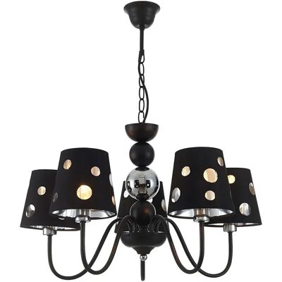 Lumes Czarna nowoczesna lampa wisząca 4X D221 K4-P62 Lumes Czarna nowoczesna lampa wisząca 4X D221 K4-P62