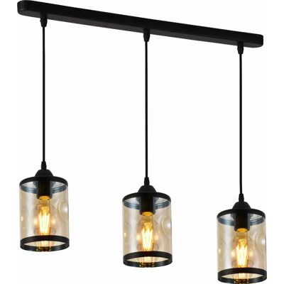 Lumes Potrójna lampa wisząca w stylu glamour - D9-Z19 Lumes Potrójna lampa wisząca w stylu glamour - D9-Z19