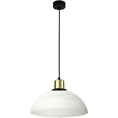 Lumes Wisząca jednokloszowa biała lampa sufitowa - C7-A43 Lumes Wisząca jednokloszowa biała lampa sufitowa - C7-A43