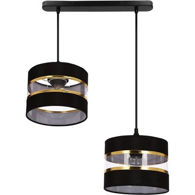 Lumes Czarna nowoczesna lampa wisząca - D254 T5-Z16 Lumes Czarna nowoczesna lampa wisząca - D254 T5-Z16