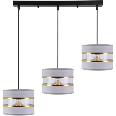 Lumes Szara potrójna nowoczesna lampa wisząca - 23X D255 G9-H35 Lumes Szara potrójna nowoczesna lampa wisząca - 23X D255 G9-H35