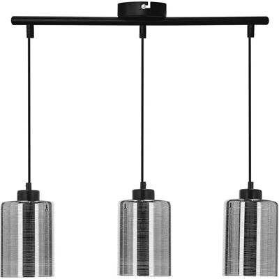 Lumes Srebrna szklana lampa wisząca - D266 B0-W86 Lumes Srebrna szklana lampa wisząca - D266 B0-W86