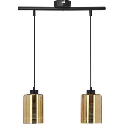 Lumes Złota szklana podwójna lampa wisząca - D265 B8-G44 Lumes Złota szklana podwójna lampa wisząca - D265 B8-G44