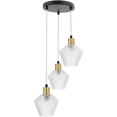 Lumes Nowoczesna lampa wisząca z trzema punktami światła - 18X połysk D272 W4-A81 Lumes Nowoczesna lampa wisząca z trzema punktami światła - 18X połysk D272 W4-A81