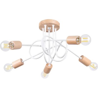 Lumes Pięcioramienna biała lampa sufitowa - T1-D30 Lumes Pięcioramienna biała lampa sufitowa - T1-D30