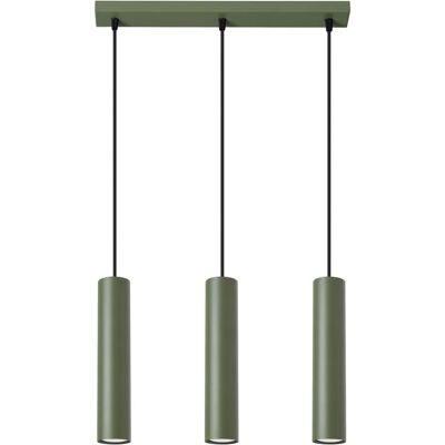 Lumes Loftowa potrójna lampa sufitowa w oliwkowym kolorze - Z4-G63 Lumes Loftowa potrójna lampa sufitowa w oliwkowym kolorze - Z4-G63