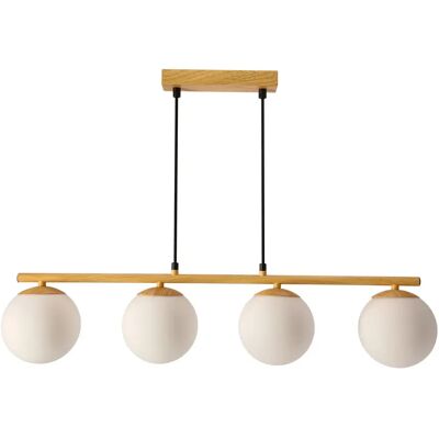 Lumes Biała lampa wisząca z 4 kloszami w stylu glamour - M074 H1-D22 Lumes Biała lampa wisząca z 4 kloszami w stylu glamour - M074 H1-D22