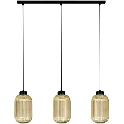 Lumes Wisząca lampa z trzema kloszami beżowa L6-N01 Lumes Wisząca lampa z trzema kloszami beżowa L6-N01