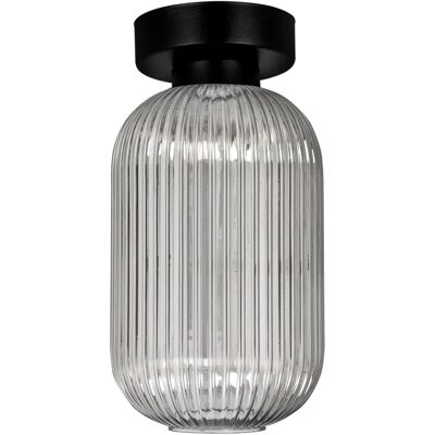 Lumes Lampa z ryflowanym kloszem grafitowa A0-B02 Lumes Lampa z ryflowanym kloszem grafitowa A0-B02