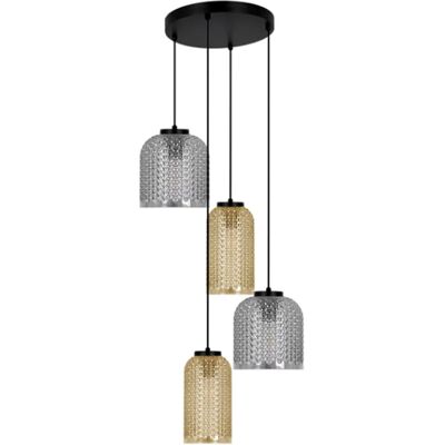 Lumes Wisząca lampa grafitowo-beżowa H0-N53 Lumes Wisząca lampa grafitowo-beżowa H0-N53