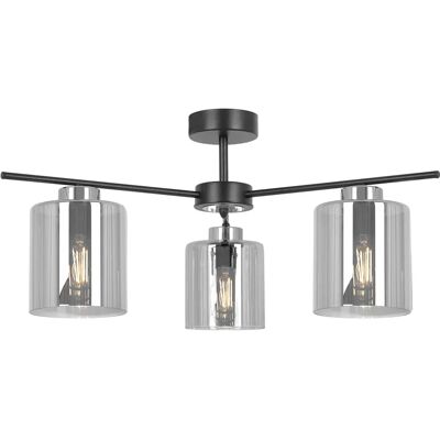 Lumes Lampa sufitowa z trzema kloszami grafitowa B7-P83 Lumes Lampa sufitowa z trzema kloszami grafitowa B7-P83