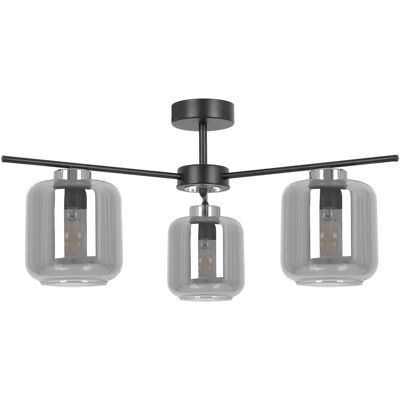 Lumes Lampa sufitowa z trzema kloszami grafitowa L5-H38 Lumes Lampa sufitowa z trzema kloszami grafitowa L5-H38