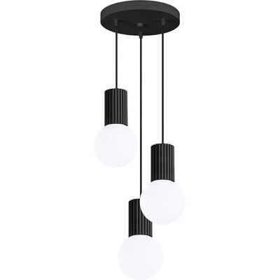 Lumes Czarny loftowy żyrandol N6-D20 Lumes Czarny loftowy żyrandol N6-D20