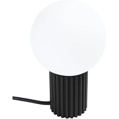 Lumes Czarna ryflowana lampa stołowa A3-D59 Lumes Czarna ryflowana lampa stołowa A3-D59