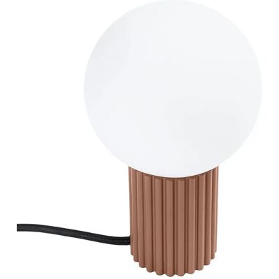 Lumes Beżowa lampka nocna ryflowana K0-G25 Lumes Beżowa lampka nocna ryflowana K0-G25