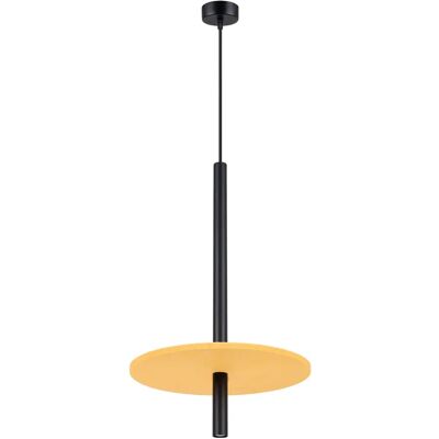 Lumes Żółta lampa wisząca z nowoczesnym kloszem D2-W09 Lumes Żółta lampa wisząca z nowoczesnym kloszem D2-W09